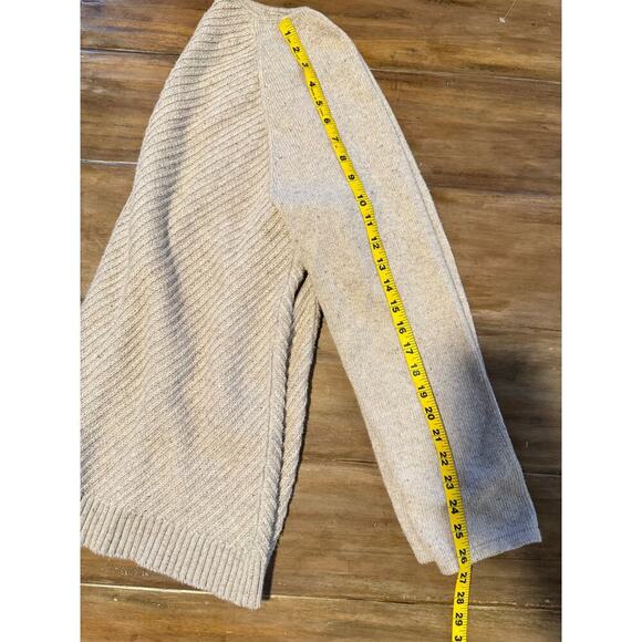 J.Jill Womens V-Neck Cotton Linen Bkend Sweater Beige Minimalist Basic SIZE L - Picture 5 of 7